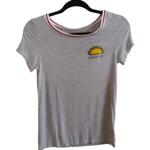 American Eagle Gray Soft and Sexy Taco Bout Life Tee XS